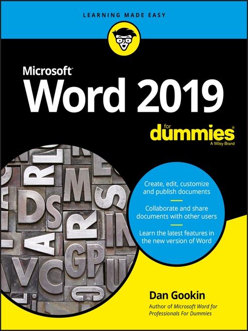 Title details for Word 2019 For Dummies by Dan Gookin - Available